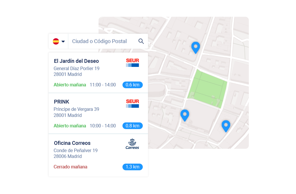 Puntos de servicio